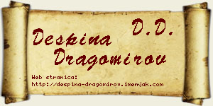 Despina Dragomirov vizit kartica
